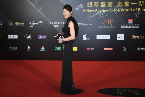 Малайзійський Актрисою Мішель Йео Або Йео Choo Kheng Прибуває Червоному — стокове фото