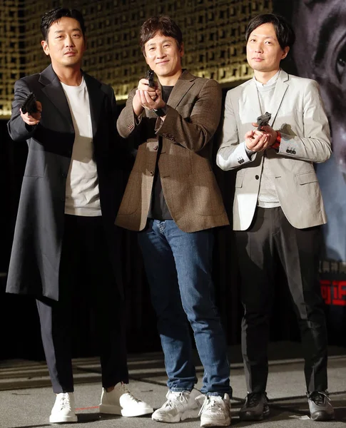 Taiwan Out Desde Izquierda Actores Surcoreanos Jung Woo Lee Sun — Foto de Stock