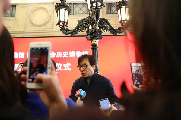 Hong Kong Kungfu Star Jackie Chan Nimmt Einer Zeremonie Anlässlich — Stockfoto