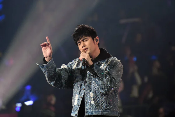 Cantor Taiwanês Jay Chou Apresenta Durante 11Th Migu Music Awards — Fotografia de Stock