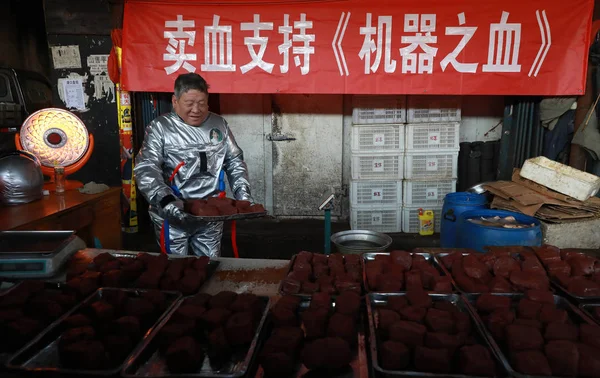 Cinese Uno Degli Stan Jackie Chan Veste Robot Vende Tofu — Foto Stock