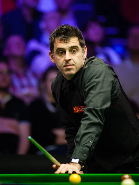 Ronnie Sullivan Anglii Uważa Strzał Mark Allen Irlandii Północnej Meczu — Zdjęcie stockowe