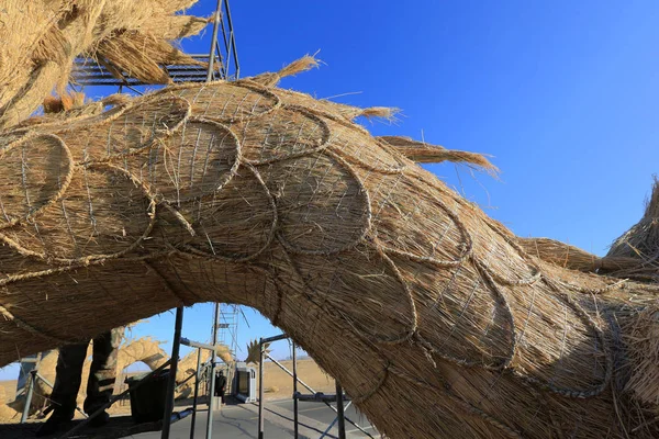 Uno Los Dos Dragones Hechos Paja Que Dice Que Son — Foto de Stock