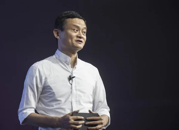 Jack Yun Chairman Des Chinesischen Commerce Giganten Alibaba Group Spricht — Stockfoto