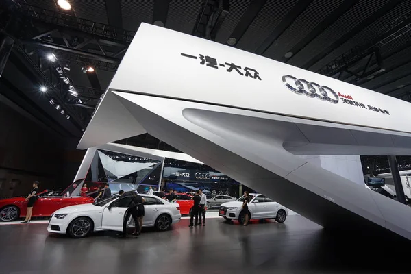 Audi Carros Estão Exposição Durante 14Th China Guangzhou International Automobile — Fotografia de Stock