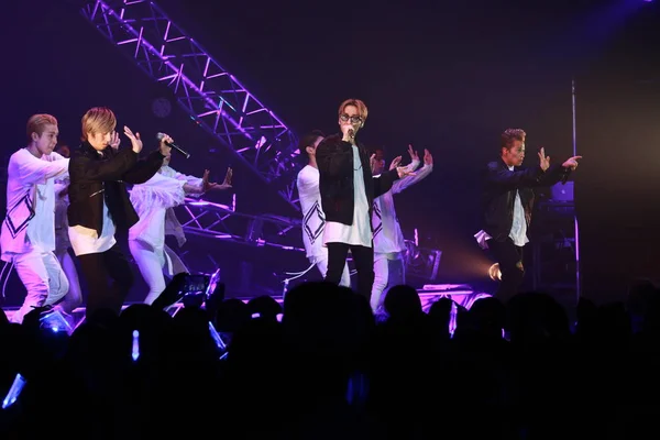 Boys Band Pop Japonais Inds Produit Lors Leur Concert Hong — Photo