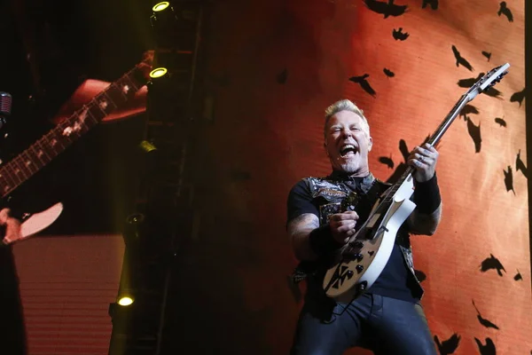 James Hetfield Amerikalı Thrash Metal Grubu Metallica Nın Hong Kong — Stok fotoğraf