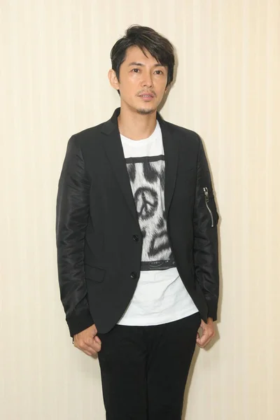 Der Japanische Schauspieler Und Sänger Naohito Fujiki Bei Seiner Ankunft — Stockfoto