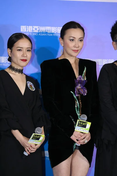 香港女演员刘嘉玲 出席2017年10月31日在中国香港举行的第十四届香港亚洲电影节开幕式 — 图库照片