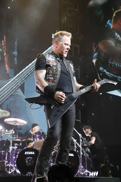 James Hetfield Amerikalı Thrash Metal Grubu Metallica Nın Hong Kong — Stok fotoğraf