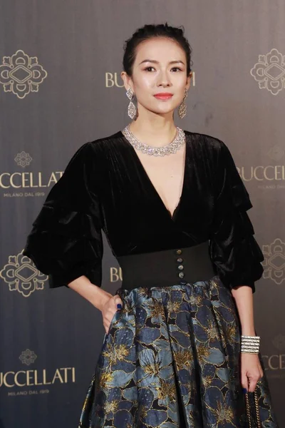 Actriz China Zhang Ziyi Asiste Evento Promocional Para Buccellati Shanghai — Foto de Stock