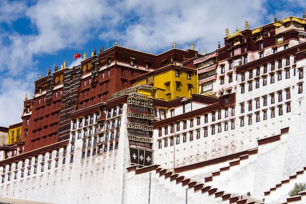 Plik Widok Potala Pałacu Lhasi Południowo Wschodniej Chin Tybetu Autonomicznego — Zdjęcie stockowe