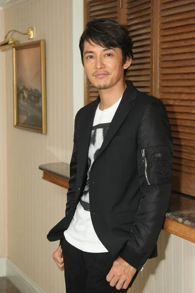 Japanse Acteur Zangeres Naohito Fujiki Ontvangt Een Interview Hong Kong — Stockfoto