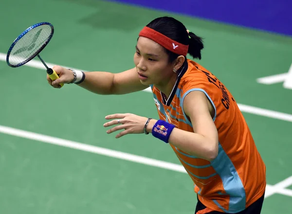 Tai Tzu Ying Kinesiska Taipei Förbereder Att Återvända Ett Skott — Stockfoto