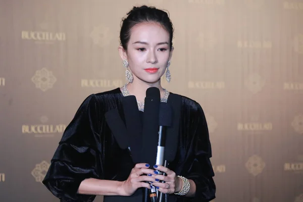 Actriz China Zhang Ziyi Asiste Evento Promocional Para Buccellati Shanghai —  Fotos de Stock