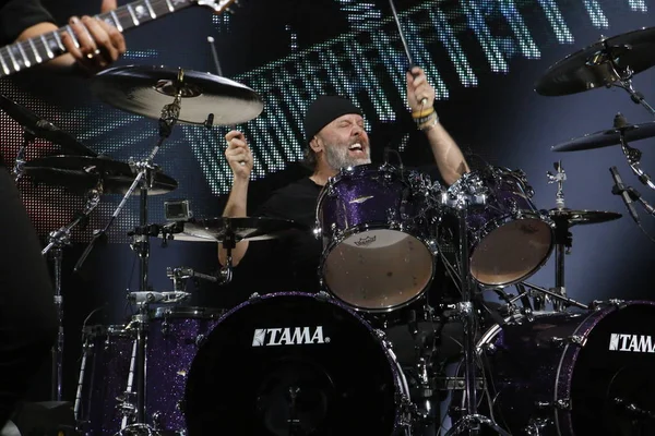 Lars Ulrich Banda Estadounidense Heavy Metal Metallica Actúa Concierto Hong — Foto de Stock