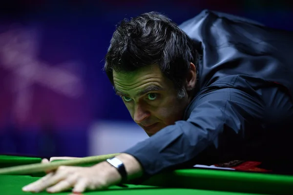 Matthew Stevens Gales Juega Tiro Luca Brecel Bélgica Partido Primera — Foto de Stock