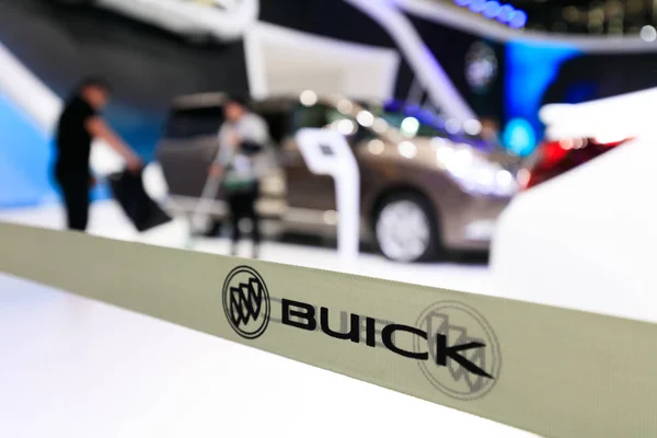 Vista Stand Buick Saic Uma Joint Venture Entre Saic Motor — Fotografia de Stock