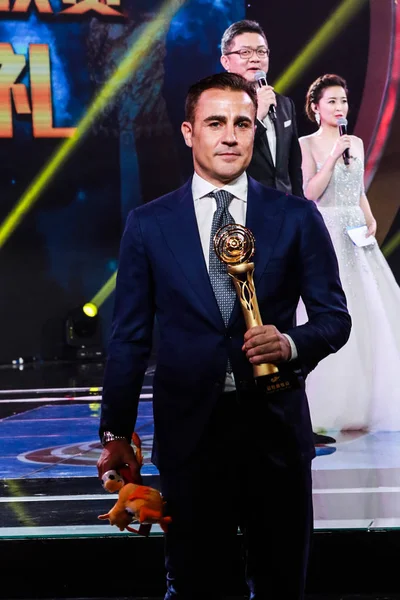 Fabio Cannavaro Entrenador Jefe Tianjin Quanjian Nuevo Entrenador Jefe Guangzhou — Foto de Stock