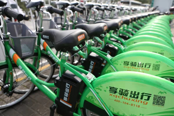 Des Vélos Éclectiques Service Chinois Partage Vélos Électriques Xiangqi Chuxing — Photo