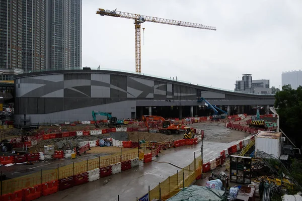 Terminal Kowloon Ocidental Está Construção Seção Hong Kong Guangzhou Shenzhen — Fotografia de Stock