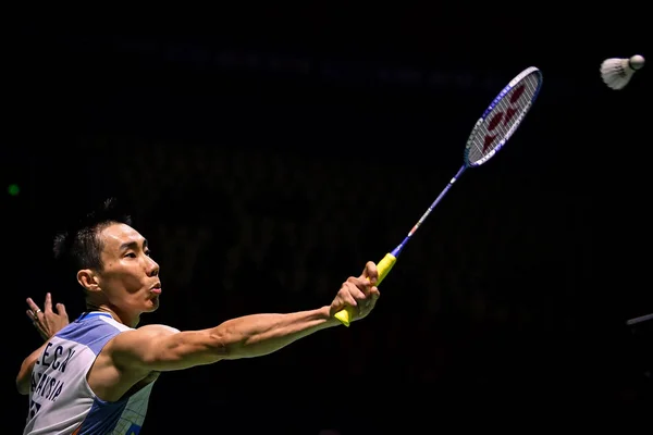 Lee Chong Wei Aus Malaysia Gibt Einen Schuss Brice Leverdez — Stockfoto