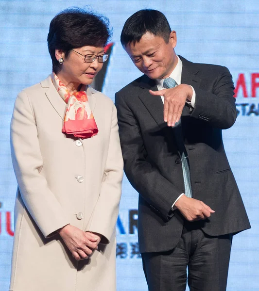 Джек Юнь Справа Председатель Китайской Электронной Коммерции Alibaba Group Исполнительный — стоковое фото