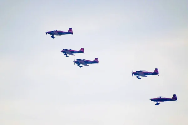 Aerobatic Aircrafts Perform 2017 World Fly Expo Wfe Hannan General — Stock Photo, Image