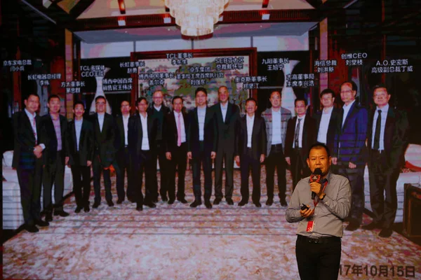 Com Vice President Yan Xiaobing Szállít Beszédet Során Egyes Napi — Stock Fotó