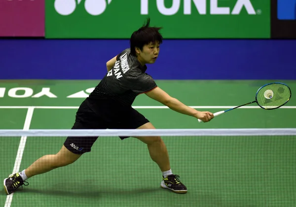 Akane Yamaguchi Japon Retourne Tir Sindhu Inde Dans Leur Match — Photo