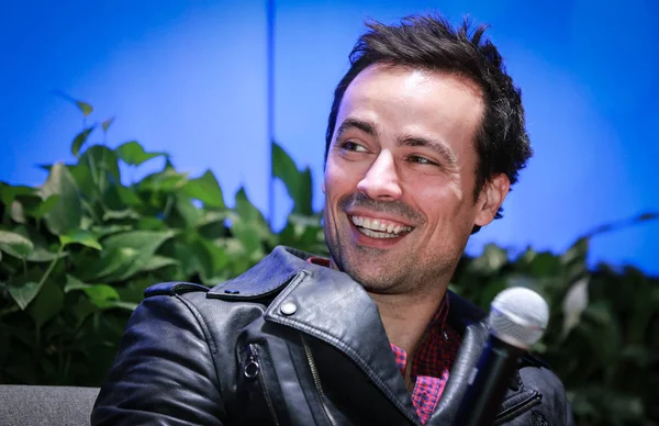 French Pop Singer Actor Damien Sargue Attends Press Conference French — Stock Photo, Image