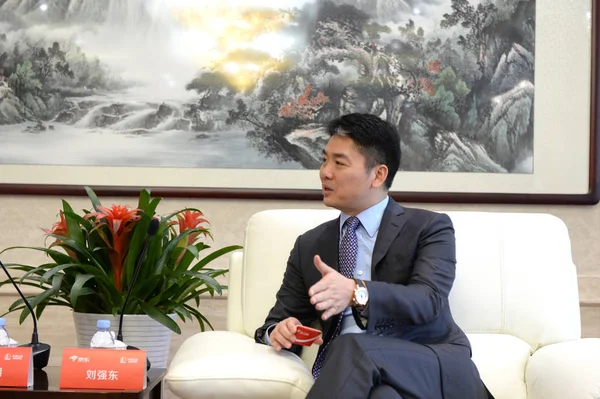 Richard Liu Qiangdong Styrelseordförande Och För Online Återförsäljare Com Sköter — Stockfoto