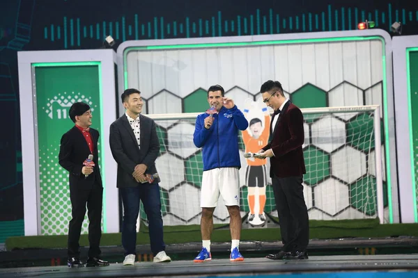 Portugalski Piłkarz Star Luis Figo Drugie Prawo Uczęszcza Gala Dla — Zdjęcie stockowe