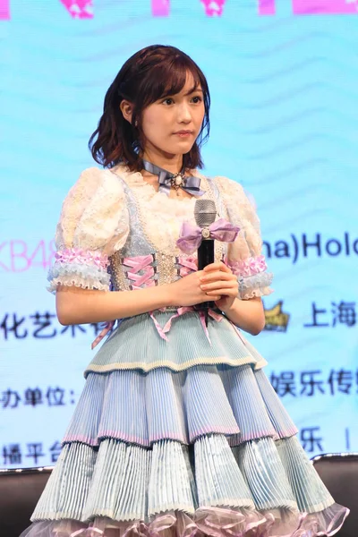 Mayu Watanabe Del Gruppo Idol Girl Giapponese Akb48 Partecipa Incontro — Foto Stock