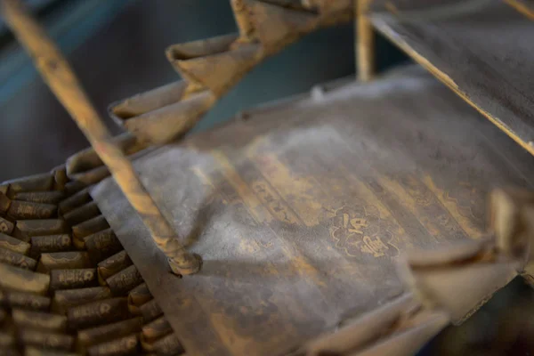 Details Van Een Draak Boot Sculptuur Gemaakt Door Chinese Hobbyist — Stockfoto
