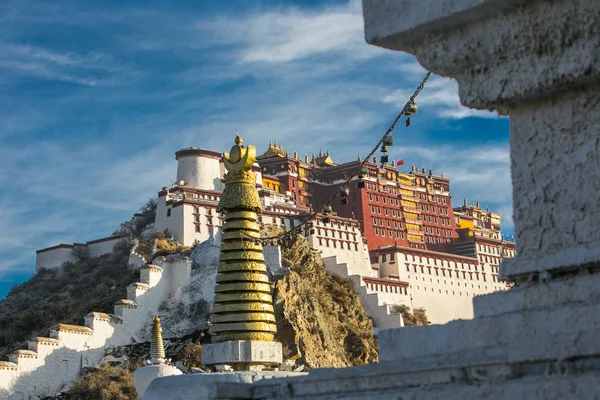 Bestand Weergave Van Het Potala Paleis Lhasa Tibetaanse Autonome Regio — Stockfoto