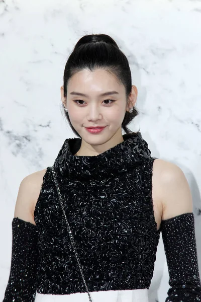 Chinese Model Mengyao Better Known Ming Arrives Chanel Resort 2018 — Stock Photo, Image