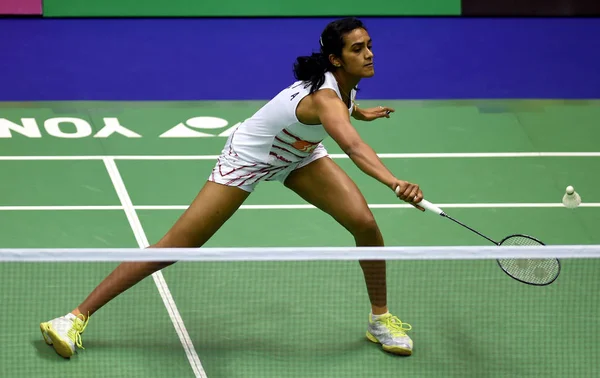 Sindhu India Devuelve Una Oportunidad Ratchanok Intanon Tailandia Partido Semifinal — Foto de Stock