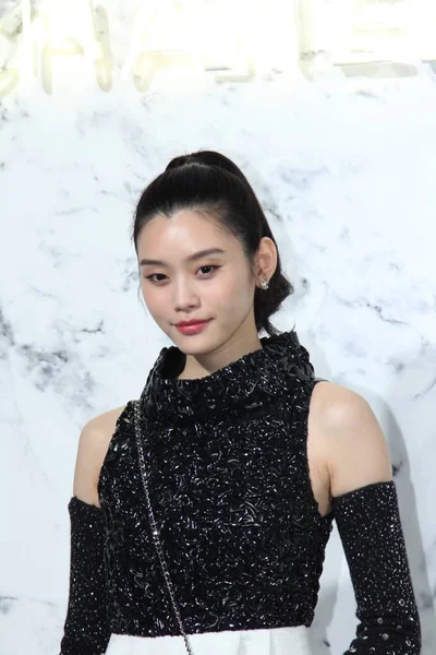 Chinese Model Mengyao Better Known Ming Arrives Chanel Resort 2018 — Stock Photo, Image