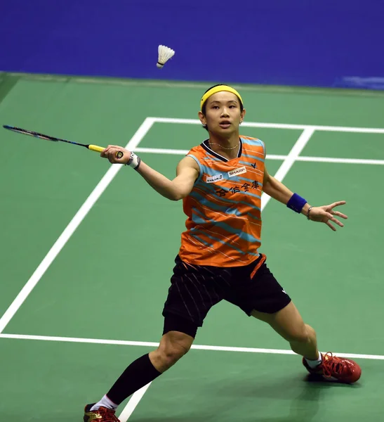 Tai Tzu Ying Kinesiska Taipei Serverar Mot Sung Hyun Sydkorea — Stockfoto