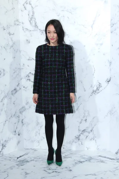 Chinese Actress Zhou Xun Arrives Chanel Resort 2018 Collection Show — Stock Photo, Image
