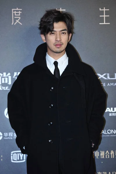 Taiwanese Actor Chen Bolin Poses Arrives Red Carpet 14Th Annual — Stock Photo, Image