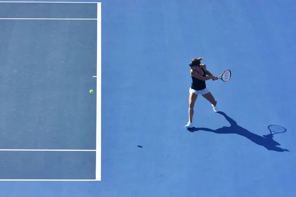 Simona Halep Romênia Retorna Tiro Para Katerina Siniakova República Checa — Fotografia de Stock