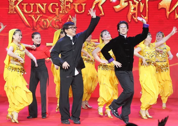 Superestrela Kungfu Hong Kong Jackie Chan Esquerda Cantor Ator Aarif — Fotografia de Stock