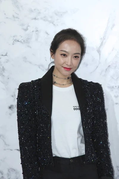 Chinese Zangeres Actrice Victoria Song Song Qian Arriveert Voor Show — Stockfoto