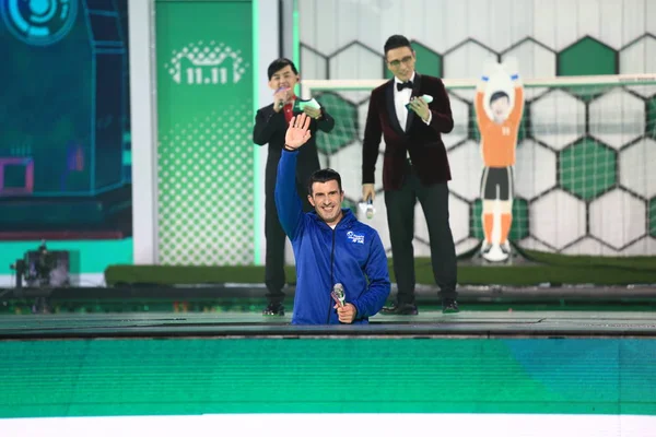 Luis Figo Estrela Aposentada Futebol Português Assiste Uma Gala Para — Fotografia de Stock