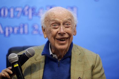 American molecular biologist James Watson, one of the co-discoverers of the structure of DNA and the winner of 1962 Nobel Prize in Physiology or Medicine, attends a lecture in Sichuan University in Chengdu city, southwest China's Sichuan province, 2  clipart