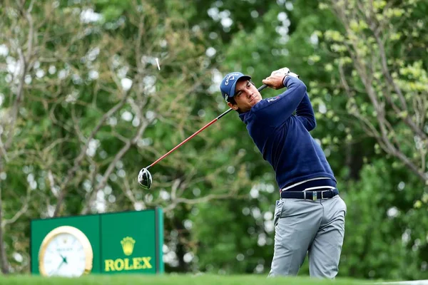 Matteo Manassero Itália Participa Uma Sessão Treinamento Durante Torneio Golfe — Fotografia de Stock