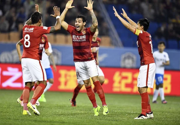 Brasilianska Fotbollsspelare Ricardo Goulart Guangzhou Evergrande Taobao Centrera Firar Med — Stockfoto