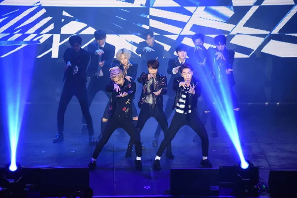 Members South Korean Boy Group Pentagon Perform Concert Taipei Taiwan — 스톡 사진